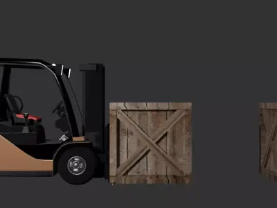 Low Poly Forklift 3D model