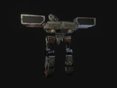 Tank Mecha Low-poly 3D model
