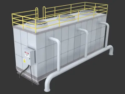 Rooftop Cooling Unit 1 3D model