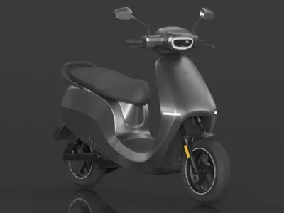 S1 Pro 3rd Gen High Speed Electric Scooter with charger Low-poly 3D model