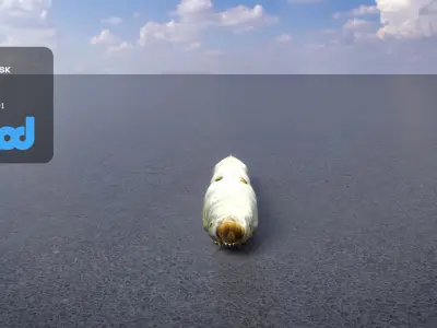 Silkworm 3D model purchase