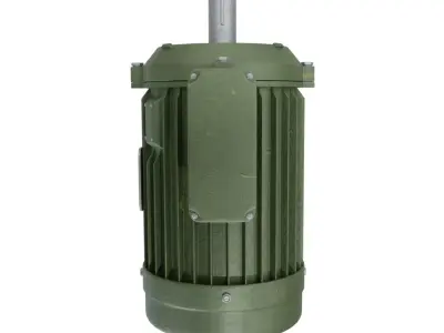 Electrical Asynchronous Motor Low-poly 3D model