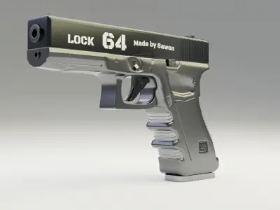 LOCK G64 Semi-Automatic Pistol 3D model