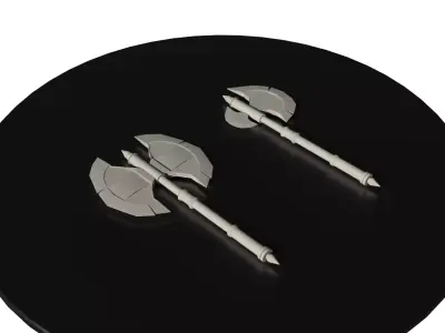 3d axe model two axes 3D model