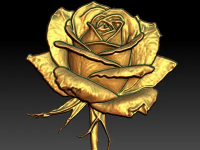 6 Rose CNC Relief Model Free 3D print model