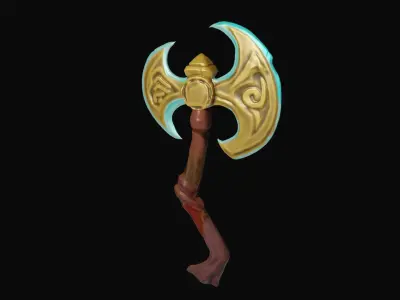 3D Axe Model Stylized  Low-poly 3D model