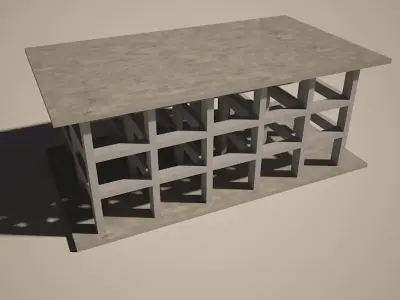 Column Beam structure 3D model