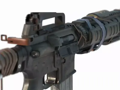 Sci Fi wasteland style rifle 3D model