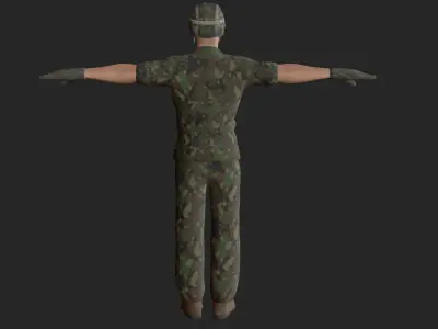 army man Soldier Low-poly 3D model