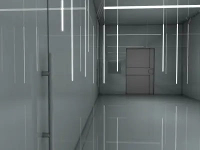 Sci fi Corridor Free 3D model shop