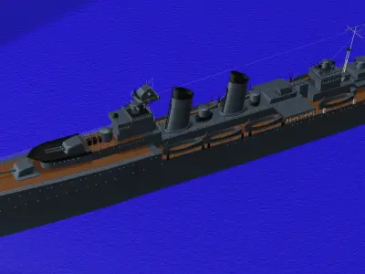 Almirante Cervera-class cruiser  3D model 3D model