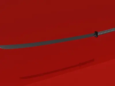 Samurai Katana Japanese sword Free low-poly 3D model