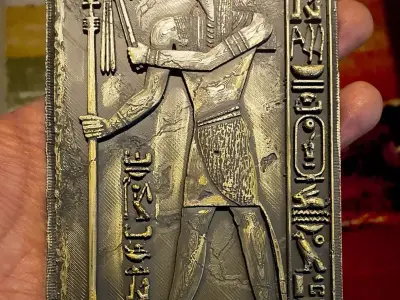 Ancient Egyptian Anubis Relief 3D print model