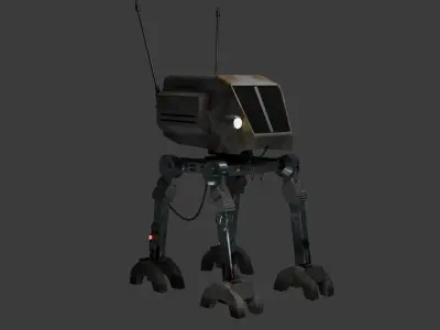 Scout Titan Mech  Low-poly 3D model
