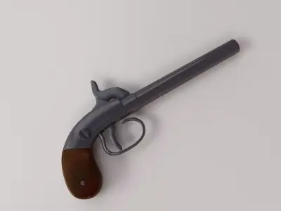 Civil War Pistol 3D model