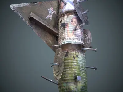 Baseball Bats Low-poly 3D model purchase