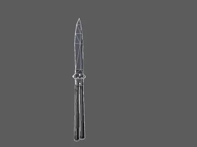 Butterfly knife 3D model buy