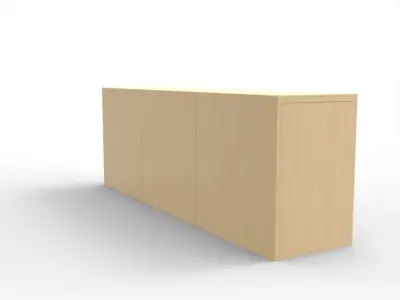 Modern Chest of Drawer Low-poly 3D model
