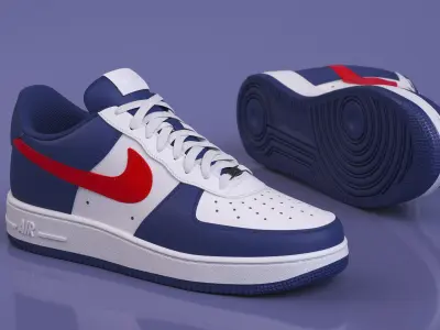  Nike Air Force 1 USA Leather Sneakers 