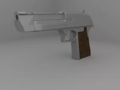 Desert Eagle hand gun Low-poly 3D model