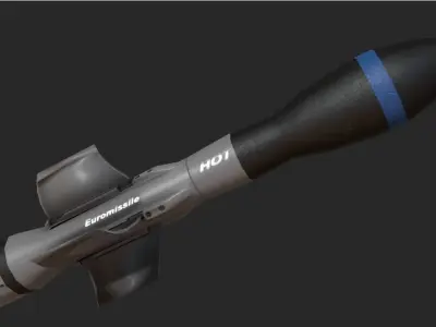 HOT 3 missile Low-poly 3D model