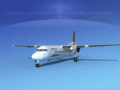 Fokker F-60 CityJet 3D model