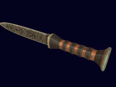 Dagger knife Low-poly 3D model get