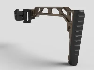 JMAC Customs SS-8RP Picatinny Stock and 1913 Folding Mech Low-poly 3D model