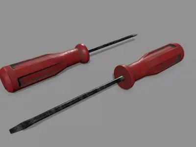 screwdriver Low-poly 3D model 12