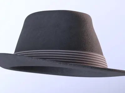 Fedora Hat Low-poly 3D model
