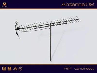 Antenna 02 Low-poly 3D model