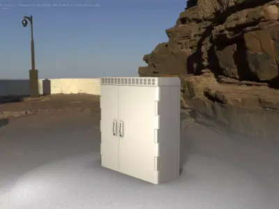 Electrical Distribution Cabinet 15 Low-poly 3D model