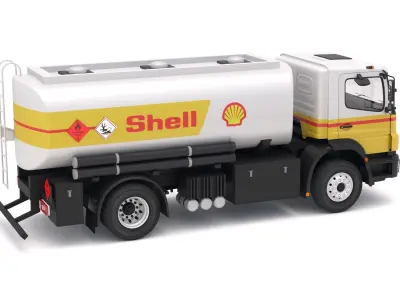 Mercedes-Benz Axor Shell Truck Tanker 3D model