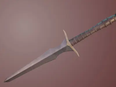 Fantasy Long-sword Low-Poly Melee Weapon Low-poly 3D model