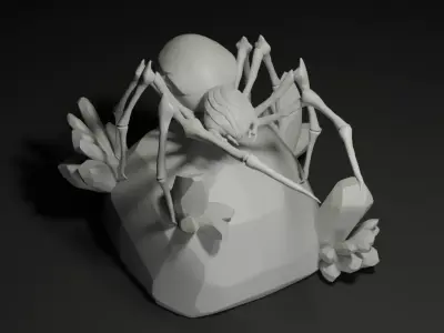 Stylized Spider Sculpt 3D model