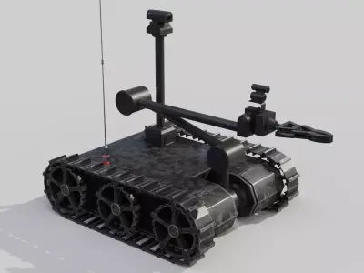 Bomb disposal EOD wheelbarrow robot 3D model