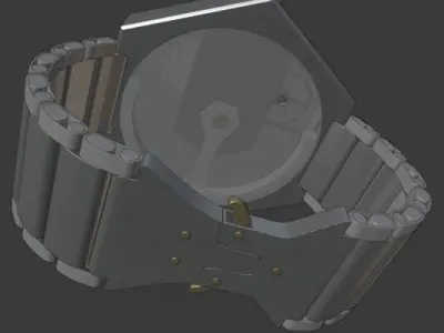 Mechanical watch with original parts 3D model