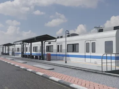  japan train fukuoka subway 1000 Low-poly 3D model