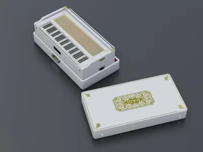 Harmonium indian musical instrument Low-poly 3D model