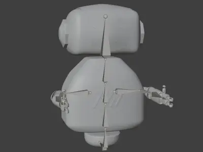 Cute Robot 3D Low-poly 3D model