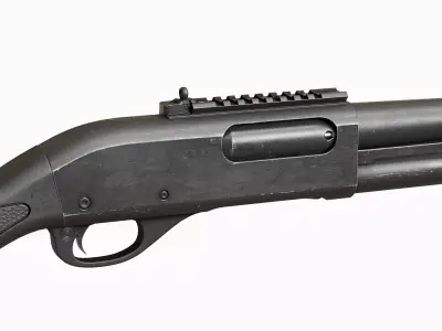 Remington 870 Shotgun Tactical Low-poly 3D model