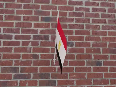 Flag of Egypt 3D model