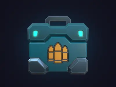 Stylized Ammo Box - Low Poly Game Ready Prop Low-poly 3D model