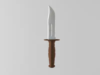 Skinning Knife Low-poly 3D model