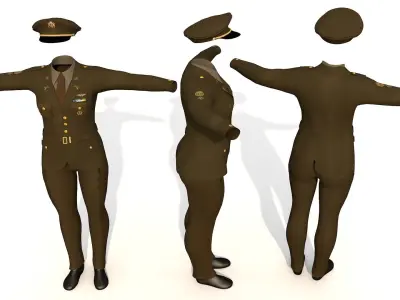 Uniform of the United States army 3D model