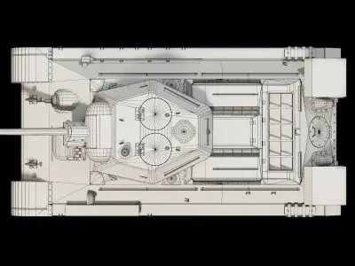 T-34-76 Model 1942 - Base Mesh 3D model