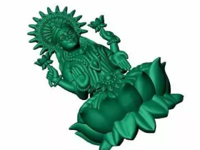 laxmi statue of lord ganesha 3D model