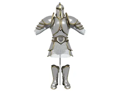 Armor on a dummy Low-poly 3D model