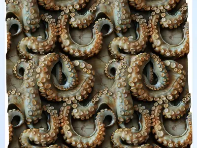 Octopus Seamless Texture Texture by zames1992
