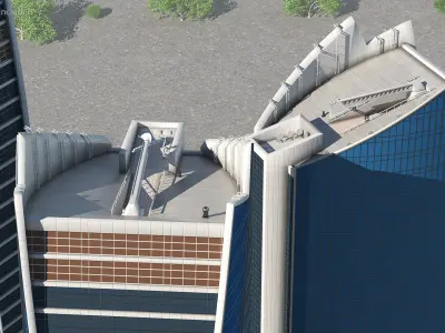 Etihad Towers 3D model